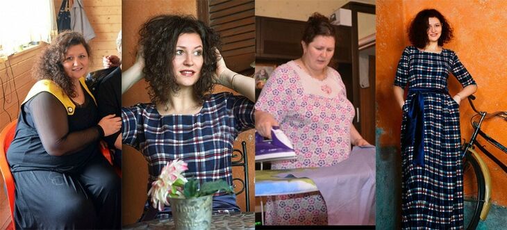 Kobieta przed i po zastosowaniu diety Dukana